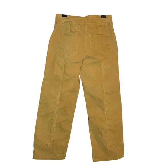 Chelsea & Violet Womens Pants Sz 29 Camel Tan Button-Front Crop Wide-Leg Utility - Picture 10 of 13